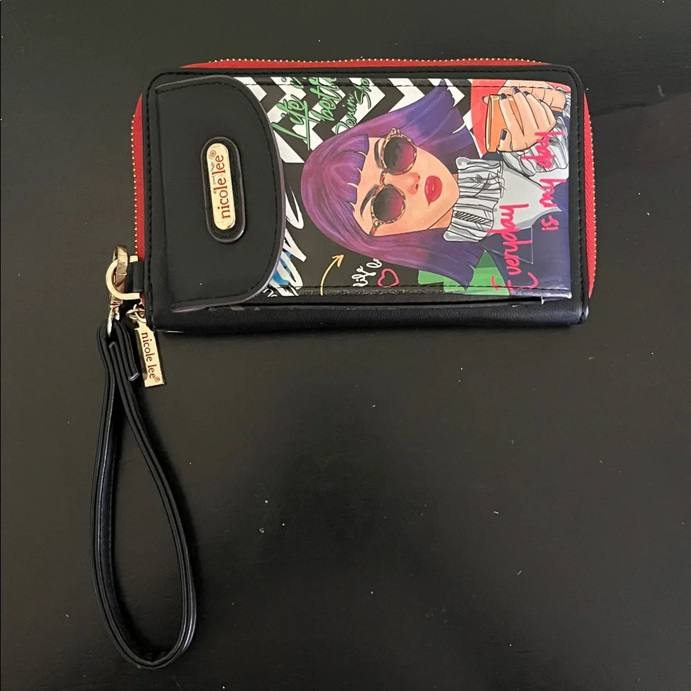 Nicole Lee Everyday Is My Day zip Around Wristlet